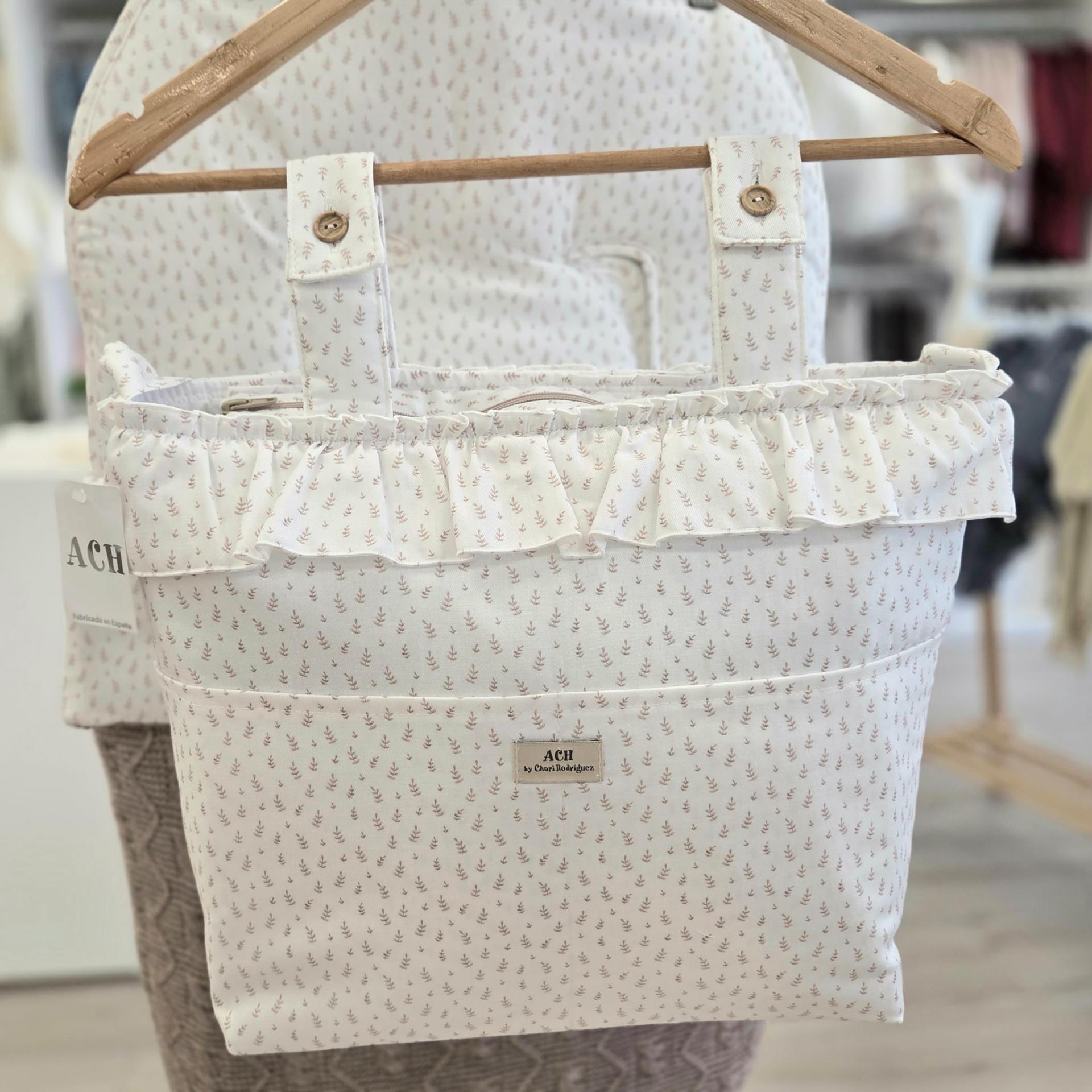 Bolso talega volante hojas marrón ACH