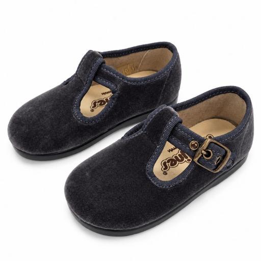 Pepitos terciopelo gris antracita