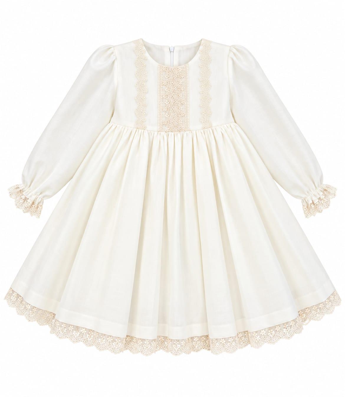 Vestido ceremonia marfil ref.6256