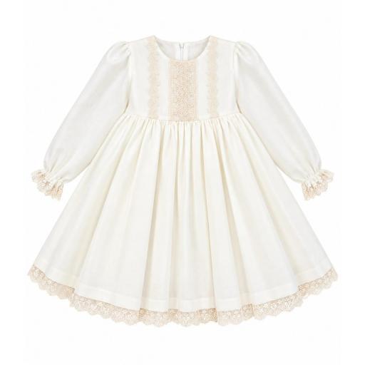 Vestido ceremonia marfil ref.6256 [0]