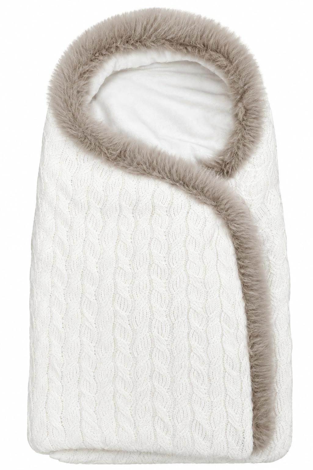 Saco capazo con pelito lana marfil ref.350