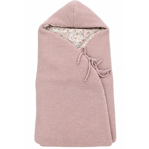 Saco capazo lana con interior flores rosa empolvado Sedutex ref.501 [0]