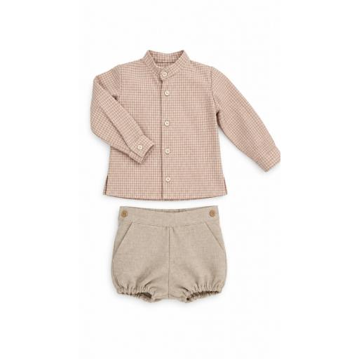 Conjunto Copo vichy rosa con bombacho ref.4773 [0]
