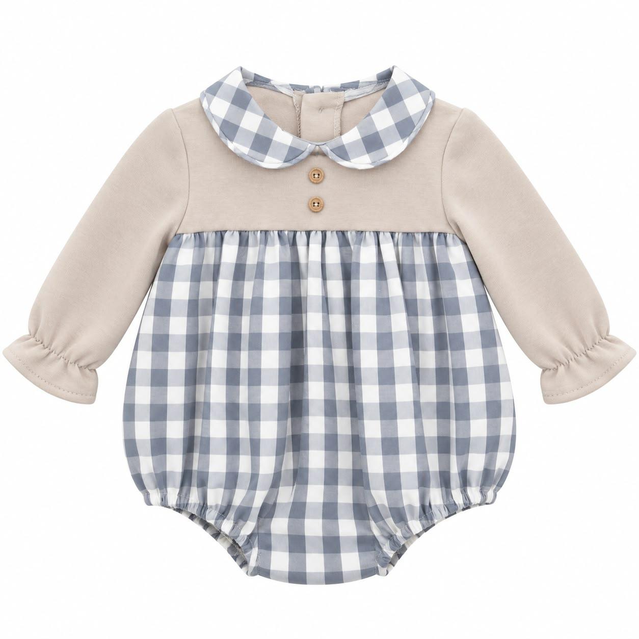 Pelele cuadros azul ref.26278