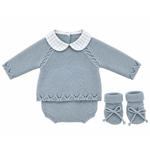 Conjunto verde con patucos ref.26354 [0]