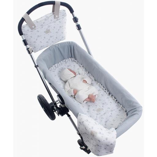 Colchón base capazo con muselina Pablo mint Uzturre