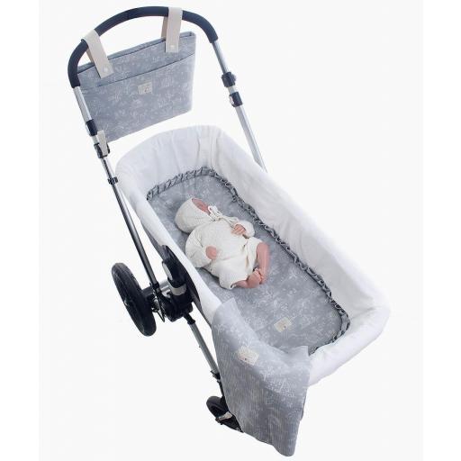 Colchón base capazo con muselina Tirsa menta Uzturre