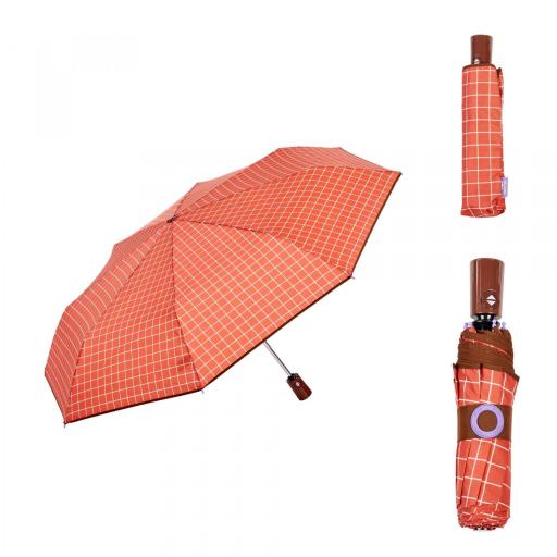Paraguas plegable Gotta de Ezpeleta estampado cuadricula [3]
