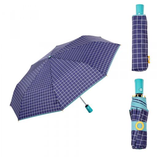Paraguas plegable Gotta de Ezpeleta estampado cuadricula [1]