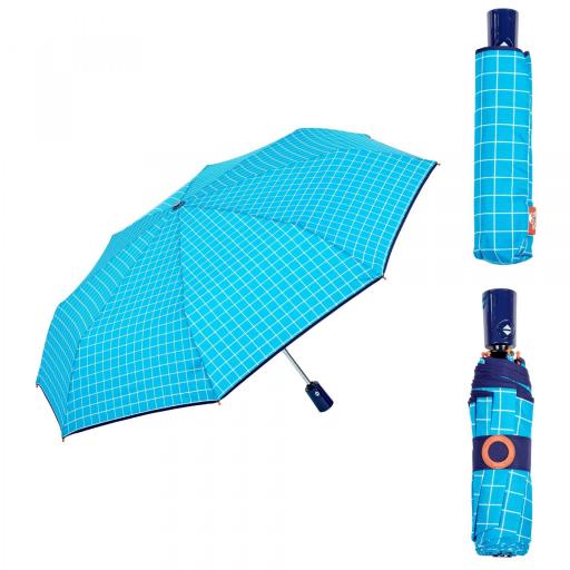 Paraguas plegable Gotta de Ezpeleta estampado cuadricula