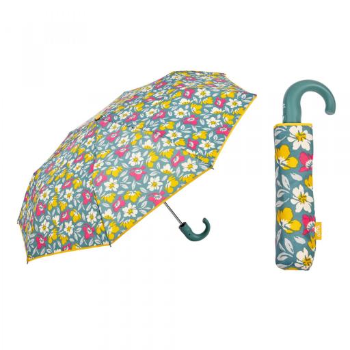 Paraguas plegable Gotta de Ezpeleta con puño estampado flores [3]