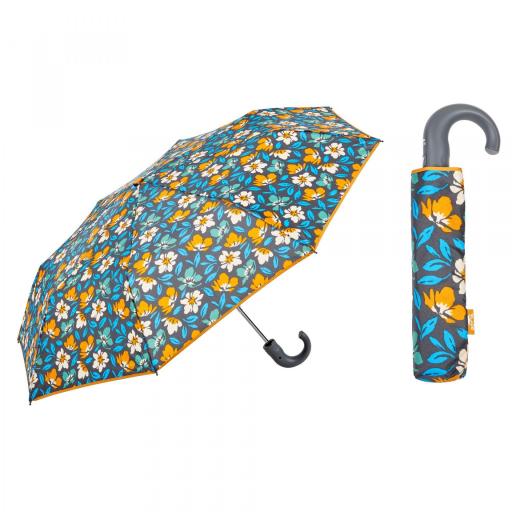 Paraguas plegable Gotta de Ezpeleta con puño estampado flores [2]