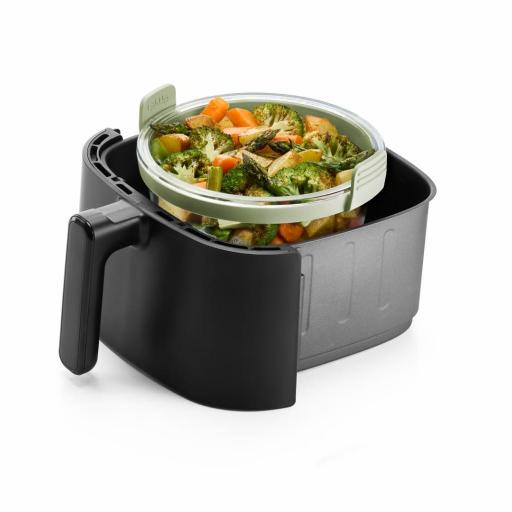 Cesta redonda de vidrio Lékúe para freidora de aire