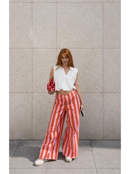 Pantalones Pink Orange Rayas [1]