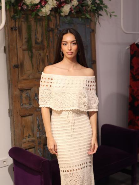 Vestido Bardot Crochet [0]