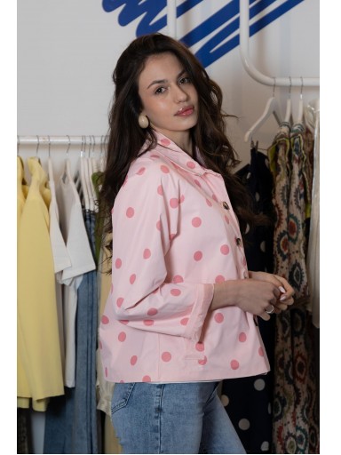 Blazer Impermeable Sésamo Topos Rosa [2]