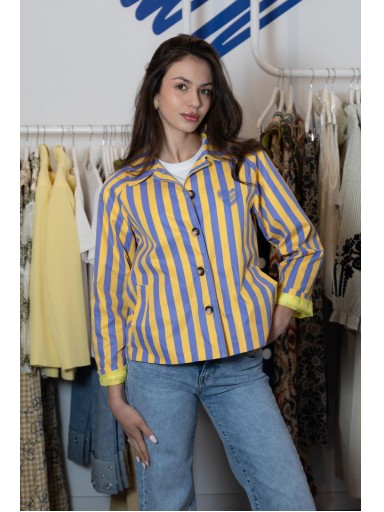 Blazer Impermeable Sésamo Amarillo y Morado