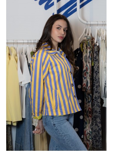 Blazer Impermeable Sésamo Amarillo y Morado [2]