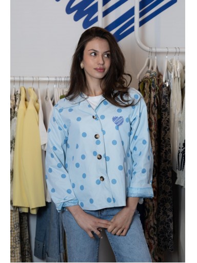 Blazer Impermeable Sésamo Topos Azul [0]