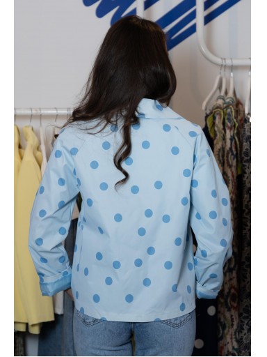 Blazer Impermeable Sésamo Topos Azul [3]