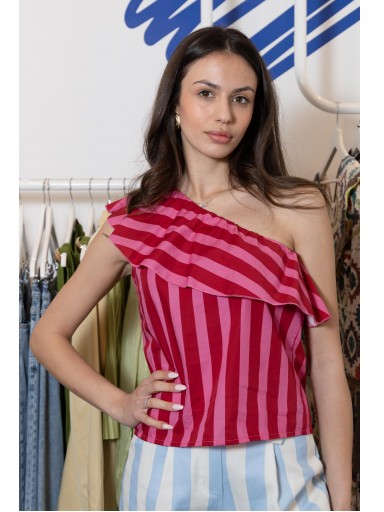Top Asimétrico Stripes [0]