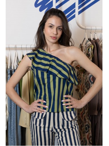 Top Asimétrico Stripes [1]