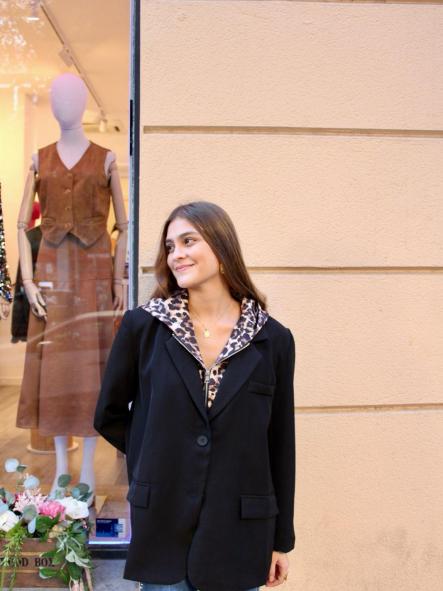 Blazer con Capucha Leopardo [1]