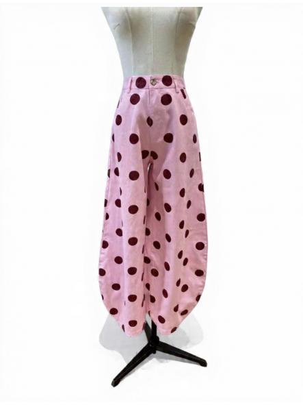 Pantalones Globo Pink Topos [1]