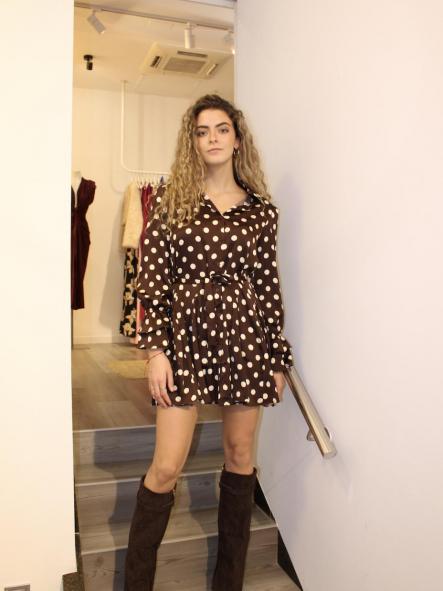 Vestido Saten Corto Topos [1]