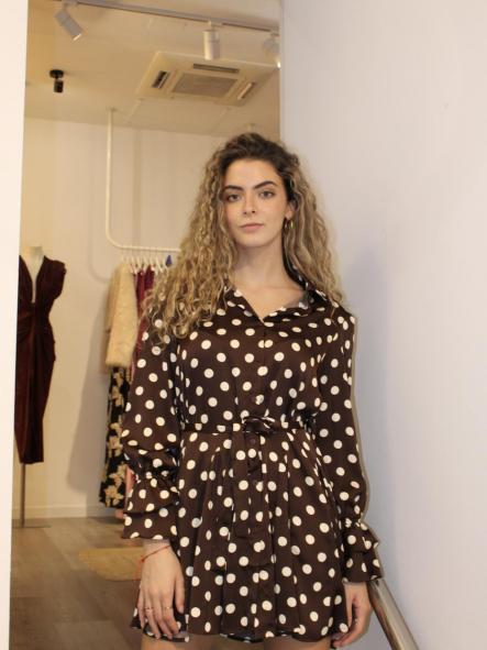 Vestido Saten Corto Topos