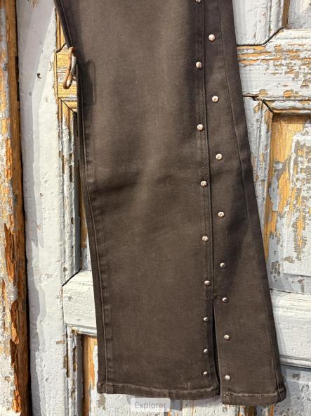 Denim Negro Tachuelas Abertura [1]