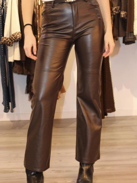 Pantalón Ecopiel Con Cinturón [0]