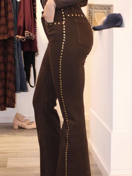 Denim Choco Tachuelas Cobre