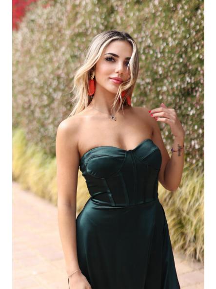 Vestido Corset Verde Botella [2]