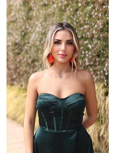 Vestido Corset Verde Botella [5]