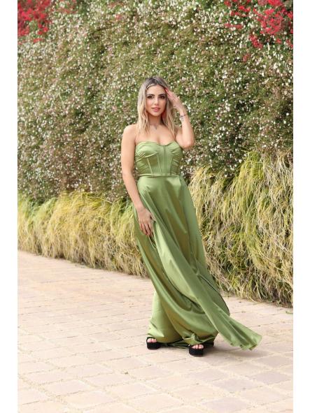 Vestido Corset Verde Oliva