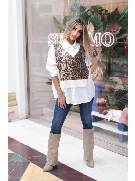 Camisa con Chaleco Leopardo [5]