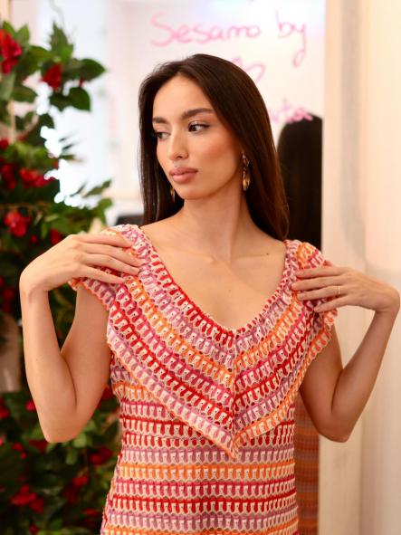 Vestido Crochet Volante [3]