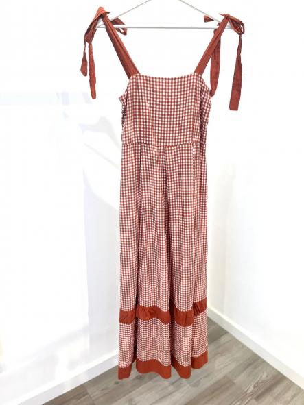 Vestido Vichy Lazada Teja