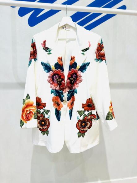 Blazer Whool Flowers