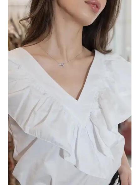 Blusa Volantes Escote en V [3]