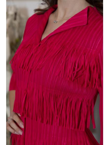 Camisa Miyake Flecos Fucsia [2]