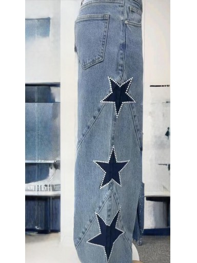 Denim Blue Stars [1]