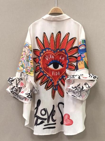 Camisa Love Flowers Manga Espiral [1]