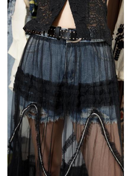 Short Denim Tull Strass [2]