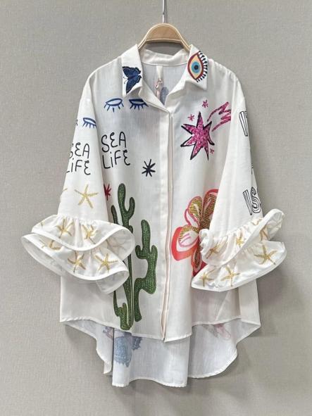 Camisa Love Sea Life Manga Espiral