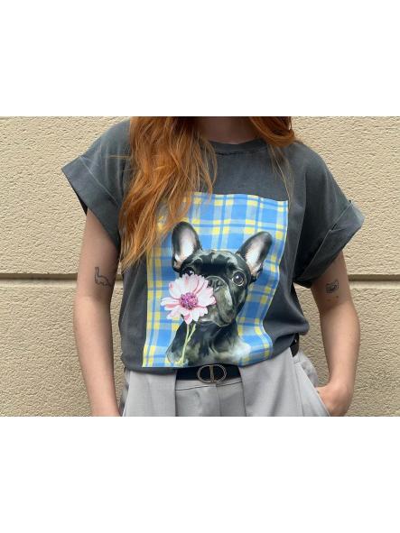 Camiseta Bulldog Flor [3]