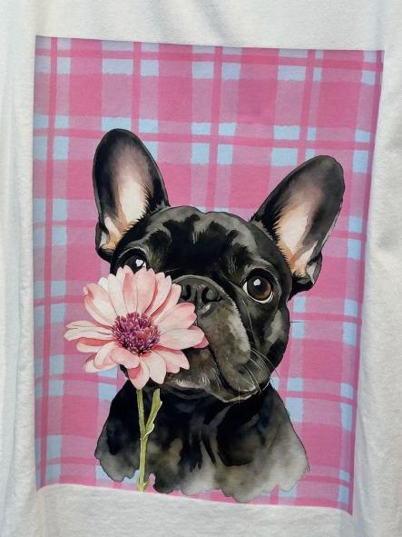 Camiseta Bulldog Flor [6]