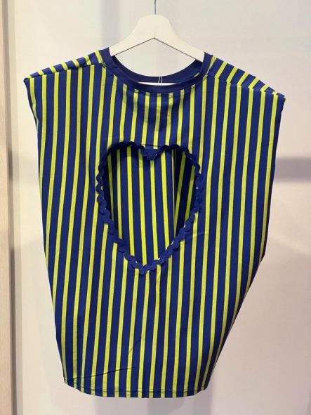 Camiseta Corazón Espalda Rayas [2]