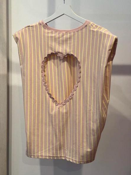 Camiseta Corazón Espalda Rayas [3]